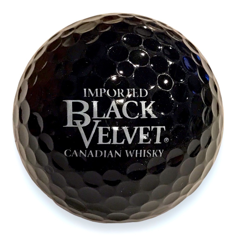 Pair of BLACK VELVET Canadian Whisky Golf Balls - Unused!